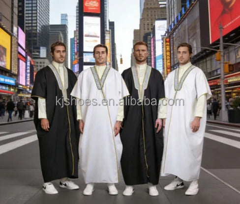 2027 NEW KJ Wholesale Fast Shipping Saudi Arabic Bisht for Men Breathable XXL Jubbah for Muslim Men Bisht Dress ODM for Winter