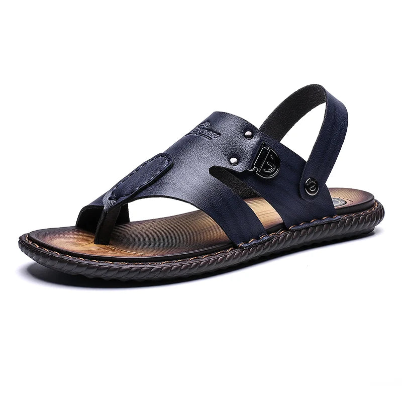FUQIAO Summer New Style Men's Sandals Leather Soft Bottom Leisure Men Shoes Sandals Recommend Zandalias Para Hombre Verano