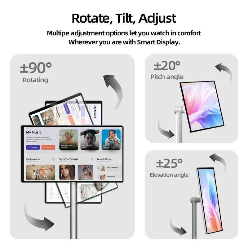 Factory 21.5 Inch Lcd Tv 128gb 6000mah Smart Touch Screen Tv 21.5" Tv Display Mobile Portable Smart Television on Wheels