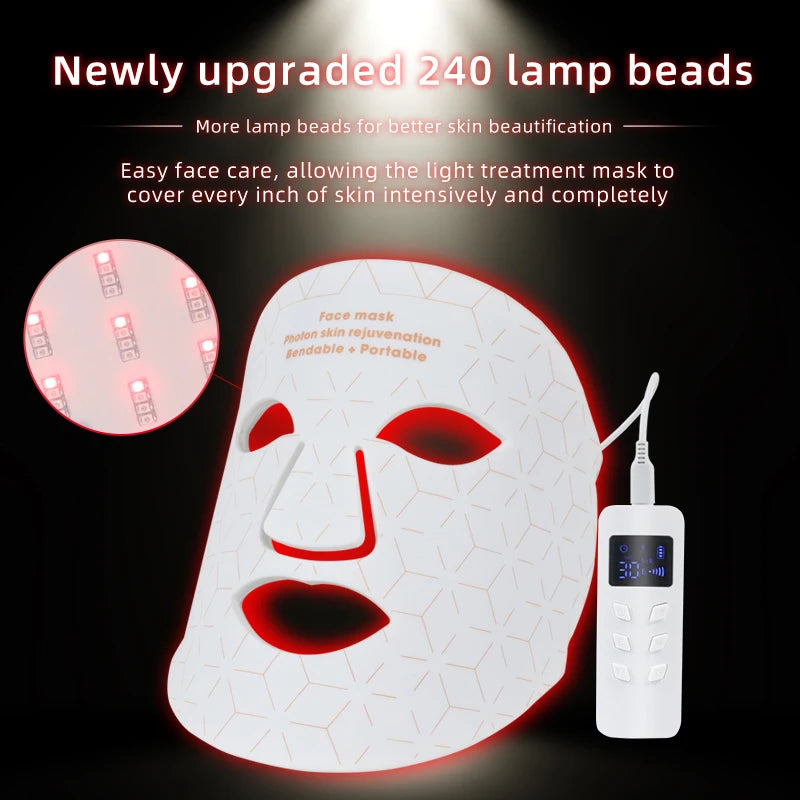 Best Selling Products 2022 New Beauty Device Colorful  Led Facial Mask 4 Colors Photon Light for  Face Skin Care Mask