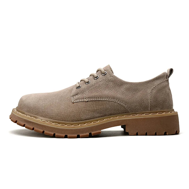 Hot Sale New Trend Women Thick Soled Ankle Boots Low Cut Real Cow Top Leather Big Size Outdoor Shoes Brand Italy Design 2024