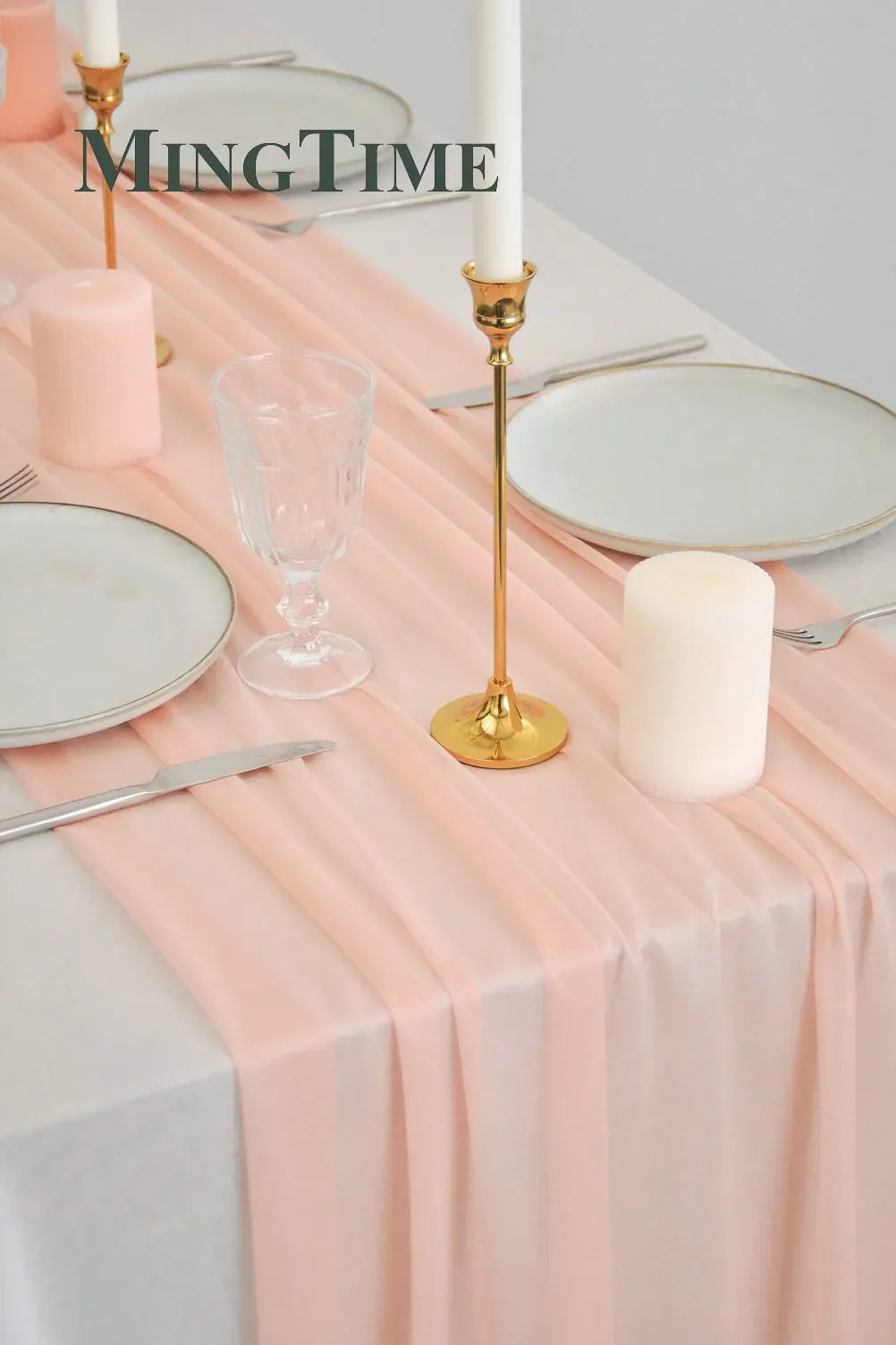 Sheer Chiffon Luxury Solid Colorful Table Runner Blue Rustic Boho Wedding Party Bridal Shower Birthday Home Christmas Decoration