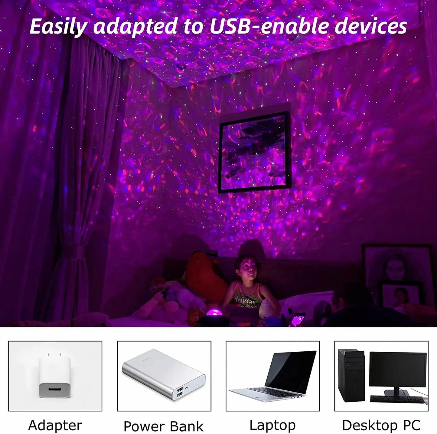 2020 New Modern LED Star Projector Hot Sale Night Sky Unique Galaxy for Kids' Bedroom Electric Dropshipping Oversea Stock ABS