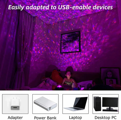 2020 New Modern LED Star Projector Hot Sale Night Sky Unique Galaxy for Kids' Bedroom Electric Dropshipping Oversea Stock ABS