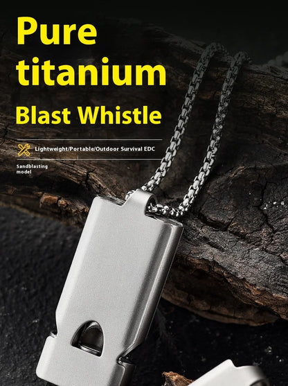 Factory Stock Titanium Alloy Three-Tube Double for Acme Whistle for EDC Tools Portable Outdoor Camping & Survival