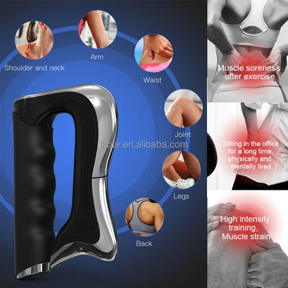 Rechargeable Handheld NMES Muscle Stimulator Full Body Massage Gun for Pain Relief With Ems Function