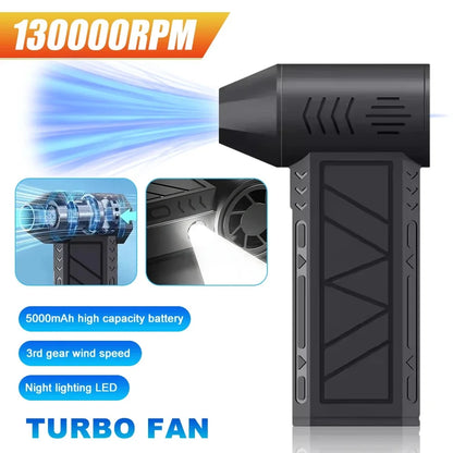 High-Speed 130000 RPM Fan 52m/s Air Blower Brushless Motor 4000mAh Battery Overheat Protection Electric Consumer Electronics