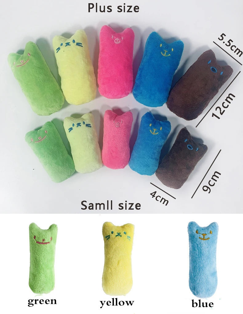 Teeth Grinding Catnip Toys Funny Interactive Plush Cat Toy Pet Kitten Chewing Vocal Toy Claws Thumb Bite Cat mint For Cats