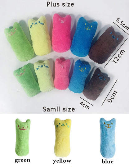 Teeth Grinding Catnip Toys Funny Interactive Plush Cat Toy Pet Kitten Chewing Vocal Toy Claws Thumb Bite Cat mint For Cats