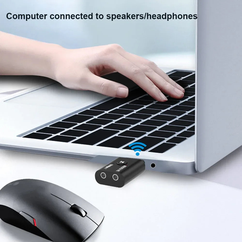 AUX Bluetooth-compatible Adapter With 3.5mm Cable for Car PC Computer Headphone Receiver Transmitter 2IN1 Wireless Audio Adapter