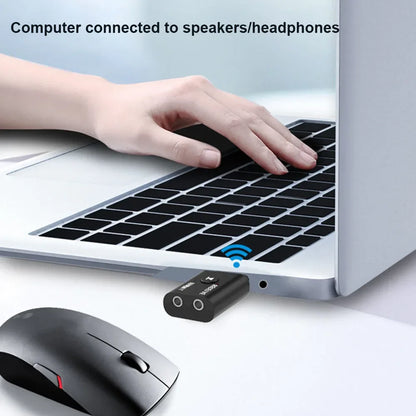 AUX Bluetooth-compatible Adapter With 3.5mm Cable for Car PC Computer Headphone Receiver Transmitter 2IN1 Wireless Audio Adapter