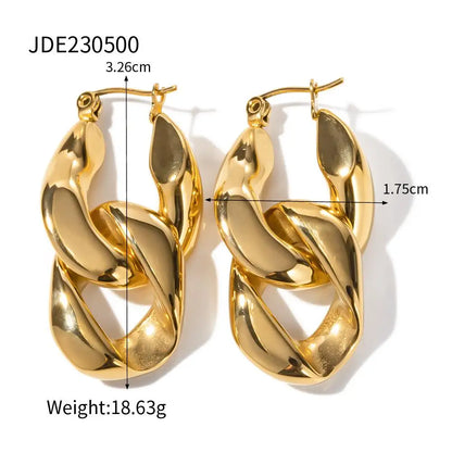 Fashion Stainless Steel Gold Color Long Tassel Earrings for Women Simple Geometric Unique Korean Earrings Wedding Jewelry Gifts