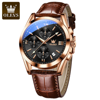 OLEVS 2872 Luxury Original Quartz Watches Chronograph Luminous Hands Waterproof Wristwatches for Men Montre Relojes Pour Homme