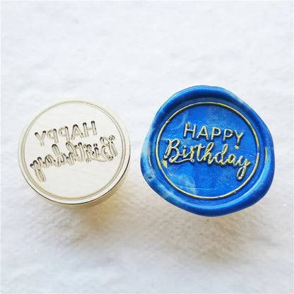 Greeting stamp with love thank you happy birthday christmas handmade Wax Seal Stamp Retro Antique Sealing Wax baby friend gifts