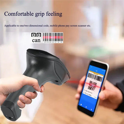 Bluetooth Wireless 2D 1D Barcode Scanner with Base Charging Station for Warehouse Logistics Scanning Mobile POS
