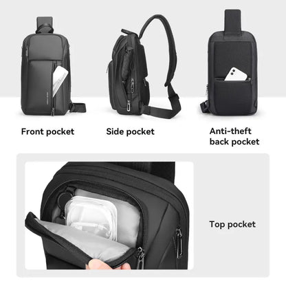 Mark Ryden Hot Multifunctional Chest Bag Men's Crossbody Bag Large Capacity Running Cycling Small Backpacks L_MR7808-B