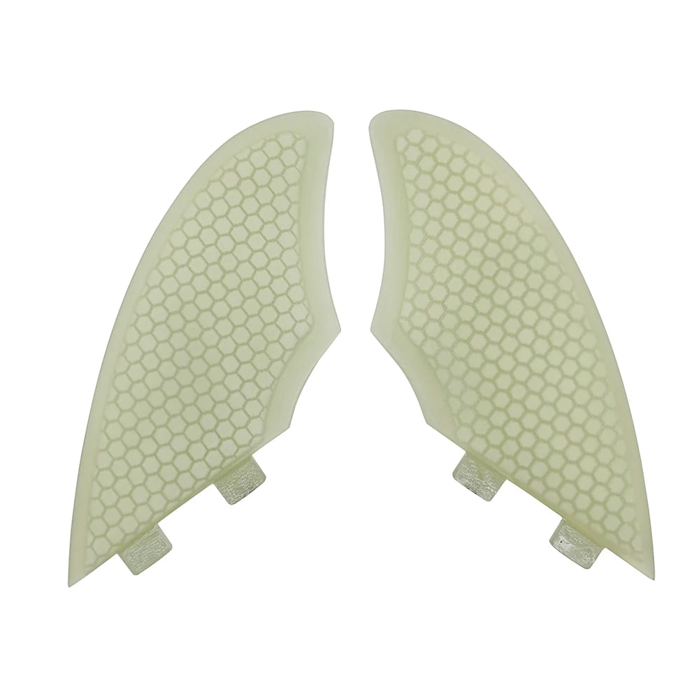 Wholesales Grey/Clear FK Honeycomb Fiberglass Double Tabs Surfboard Fins