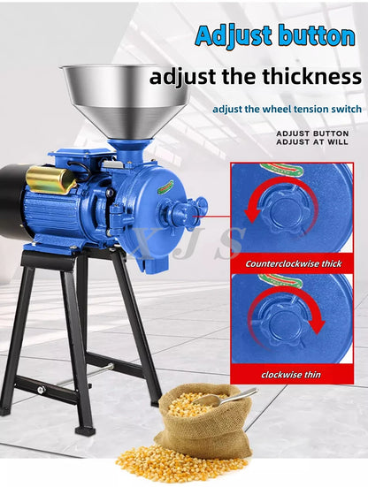 Small Flour Mill Multi Function Dry Wet Corn Mill Grinder Machine for Sale
