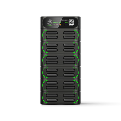 hot sale sharing power bank rental station 24-stack hire phone charging station with MIFI shared powerbank vending machine