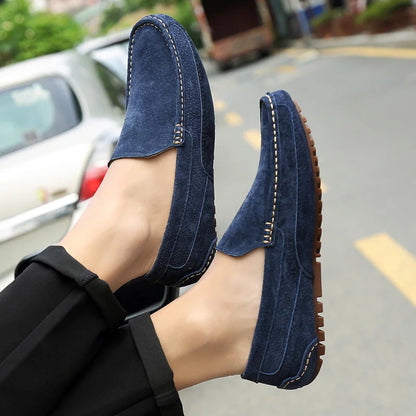 Suede Leather Man Loafers Luxury 2021 Casual Shoes For Men Boat Shoes Handmade Men Slipon Driving Shoes Male Moccasins Zapatos99