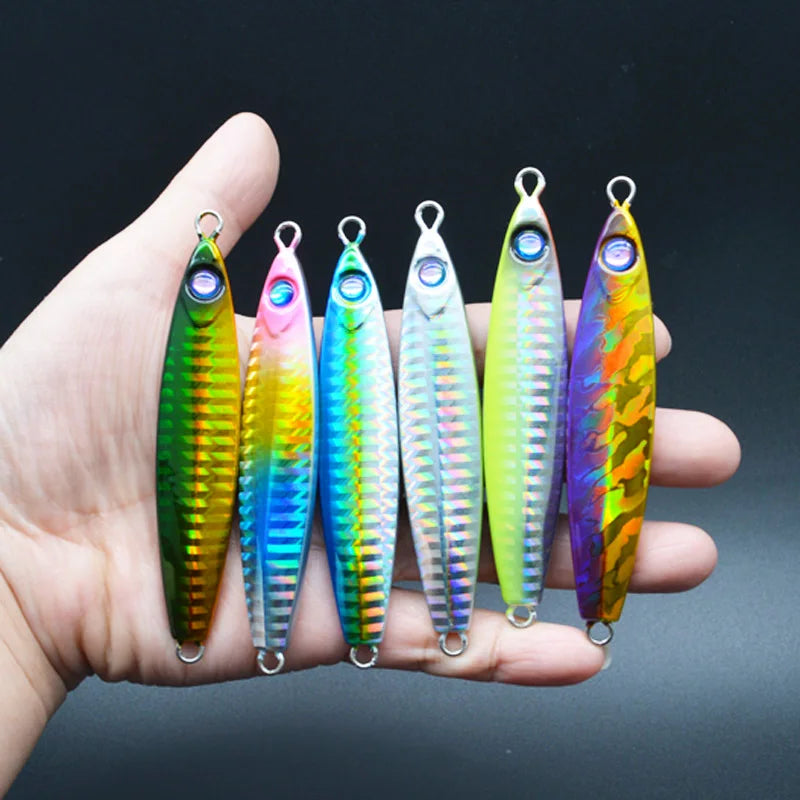 JIGGINGSOUL-RTS191-Wholesale 60g  80g Casting Jigging Fishing Lures Sense Slow Pitch  Metal Saltwater Jig Bait Lead Fish Pesca