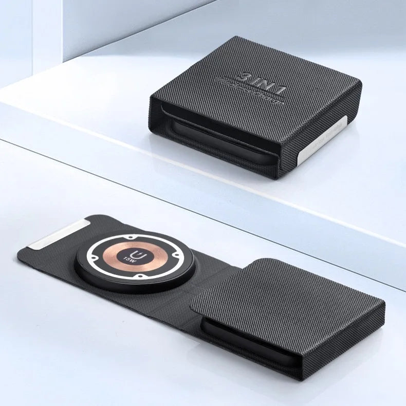 Fast Shipping 3-in-1 Wireless Charger Dock Station 15W Fast Charging Compatible for iPhone 17 for Xiaomi Android Featuring PD