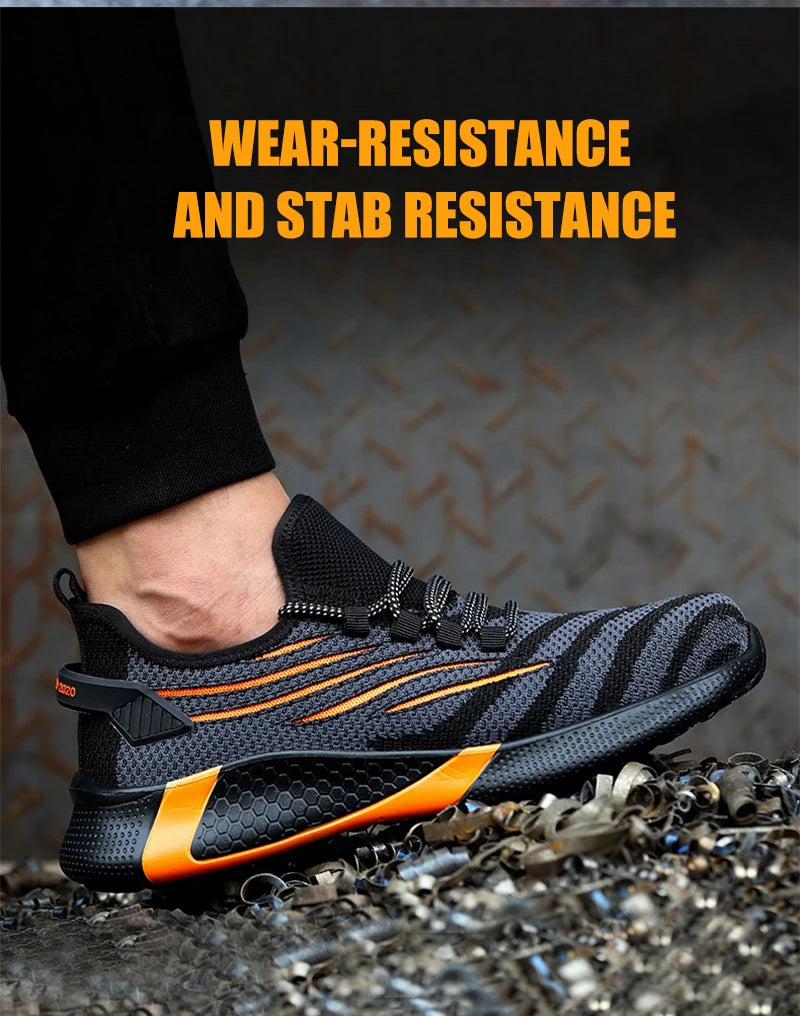 Men Work Safety Shoes Anti-puncture Working Sneakers Male Indestructible Work Shoes Men Boots Lightweight Men Shoes Safety Boots