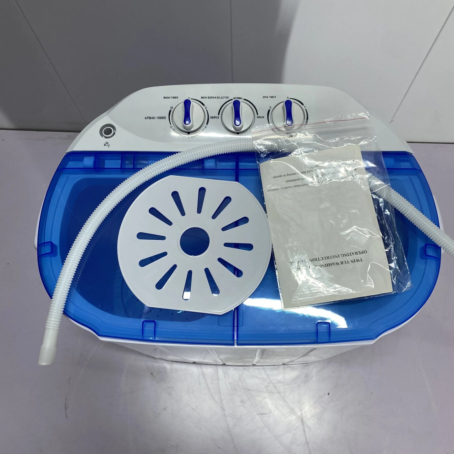 4kg Semi-automatic Twin-cylinder Plastic Washing Machine With Dryer Household Mini Babies and Children Washing Machine