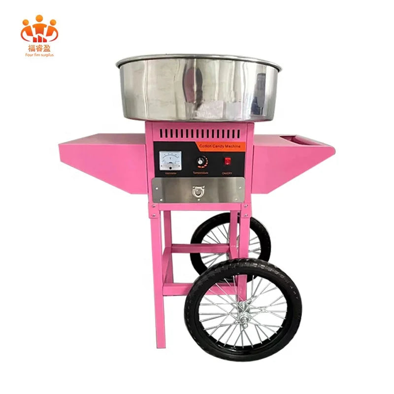 Carnival Party Supplies Candy Floss Making Machines, Popcorn Machines with Cotton Candy Machines, and Sells Wheeled Carts