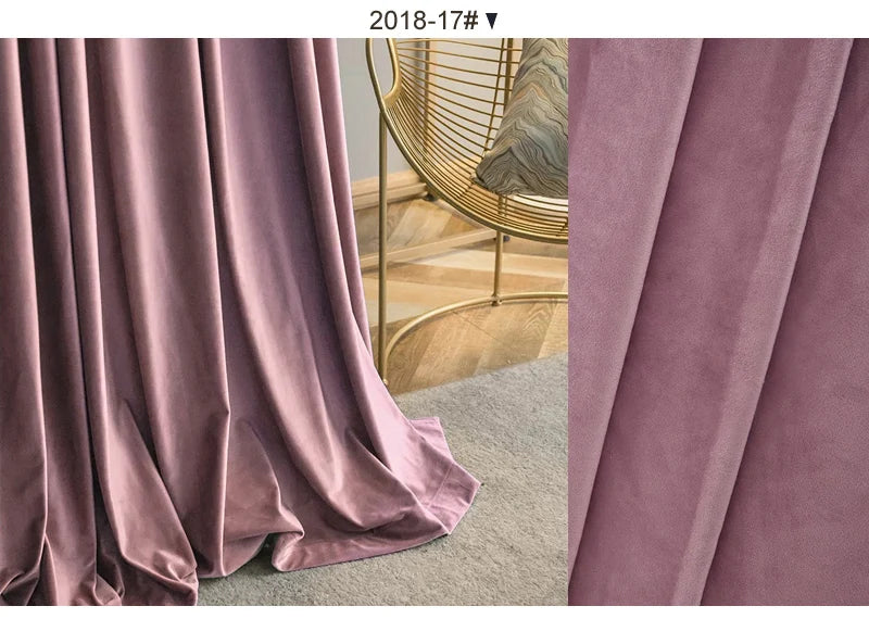 High Shading Velvet Blackout Curtain For Bedroom Insulating Modern Style Windows Living Room Curtain Home Decoration Custom Made