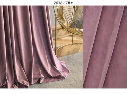 High Shading Velvet Blackout Curtain For Bedroom Insulating Modern Style Windows Living Room Curtain Home Decoration Custom Made