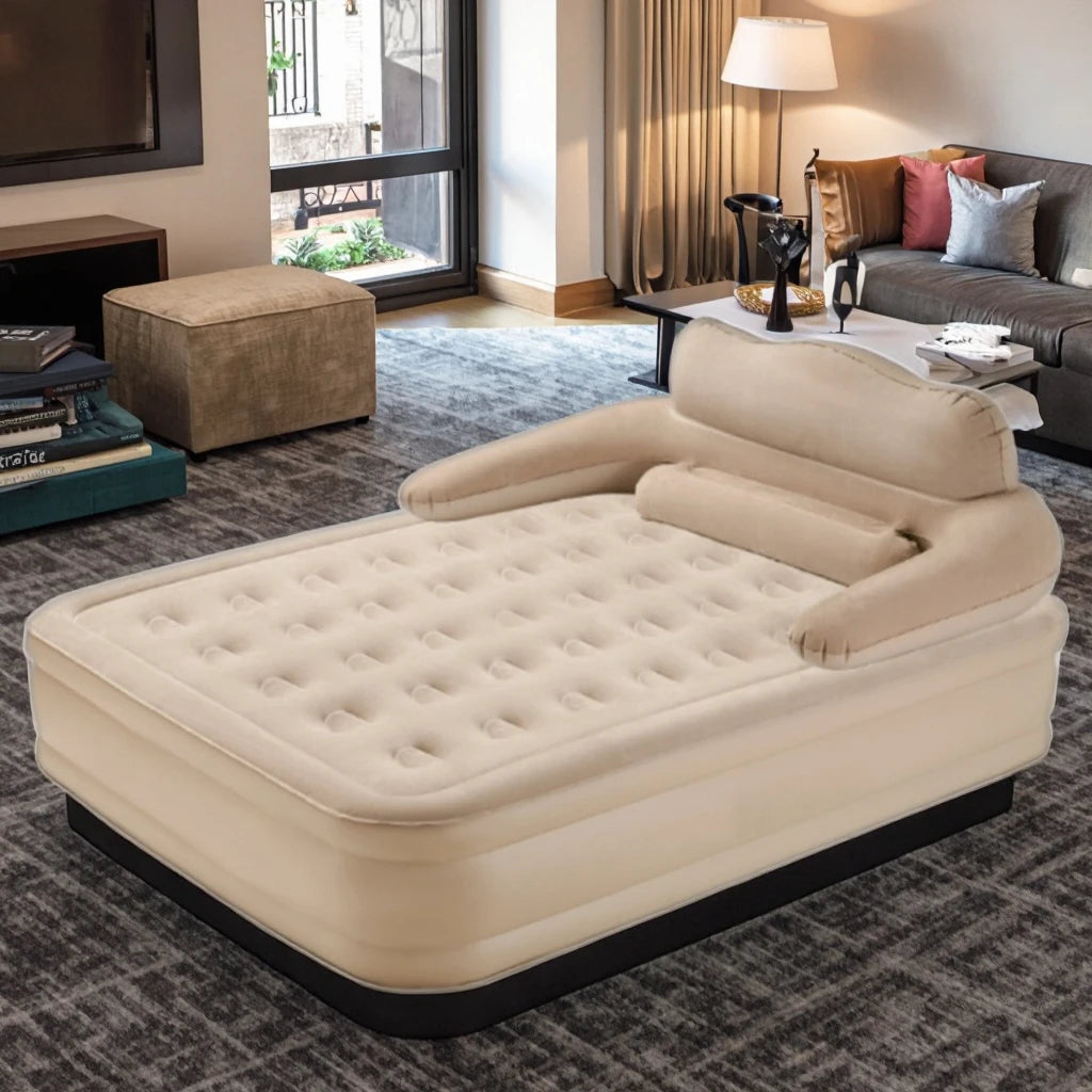 Auto-Inflating PVC Inflatable Air Mattress  Multi-Surface for Camping Home Versatile for School Hospital Bedroom Guests