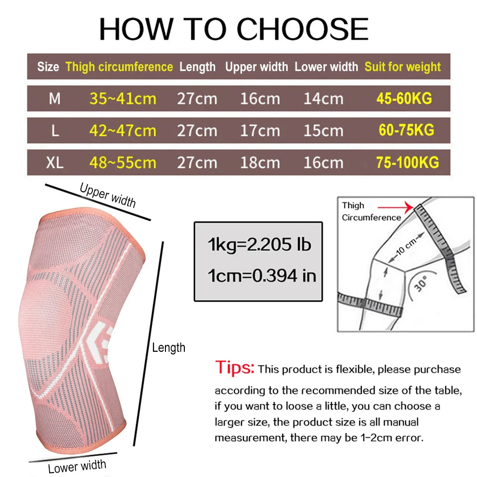 AOLIKES 1PCS Knee Brace Support for Arthritis Joint Nylon Sports Fitness Compression Sleeves Kneepads Cycling Running Protector
