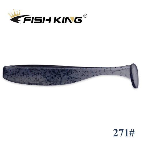 FISH KING Easy Shiner Fishing Lure 50mm 75mm 100mm Wobblers Carp Fishing Soft Lures Silicone Artificial Double Color Bait T Tail