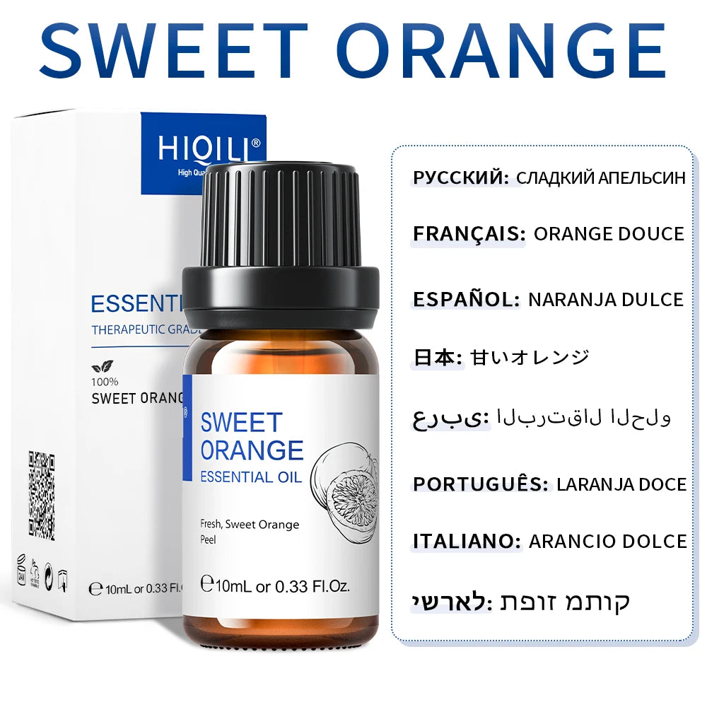 HIQILI Best Essential Oils ,100% Pure Nature for Aromatherapy | Humidifier, Massage,Diffuser, Skin & Hair Care,Perfume DIY-10ML