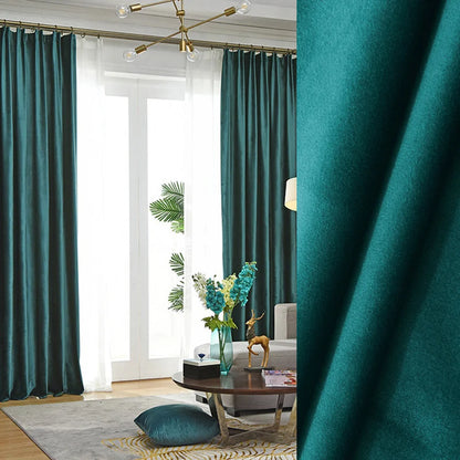 High Shading Velvet Blackout Curtain For Bedroom Insulating Modern Style Windows Living Room Curtain Home Decoration Custom Made