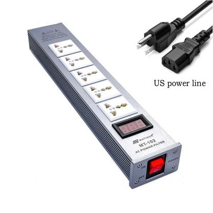 Matihur MT-102 Audio Noise AC Power Filter Power Conditioner Power Purifier Surge Protection with EU Outlets Power Strip hifi