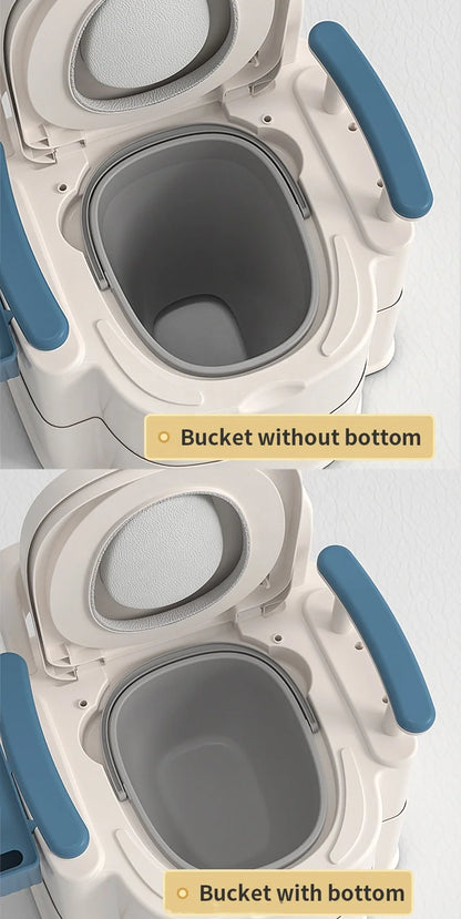 Factory Direct Portable PP Two Piece Toilet Elderly Pregnant Women Square Bowl S-Trap Drainage Outdoor Use Automatic Operation