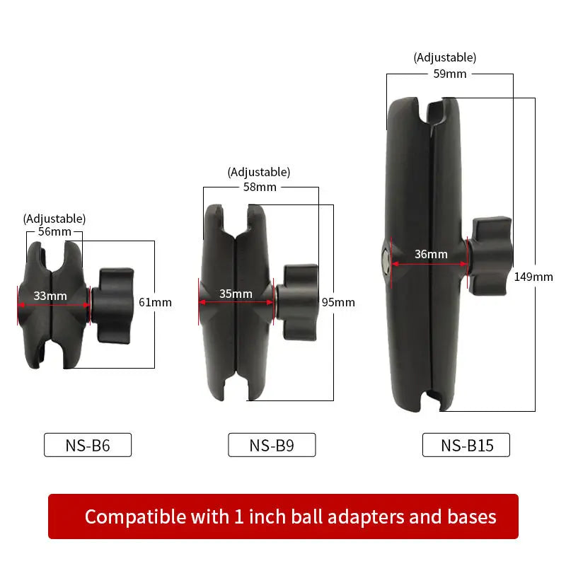 Grip U Bolt Base Ball Mounts Motorcycle Bike Stand Holder Phone Moto Aluminum Flexible Waterproof Bicycle Phone Holder for Ram
