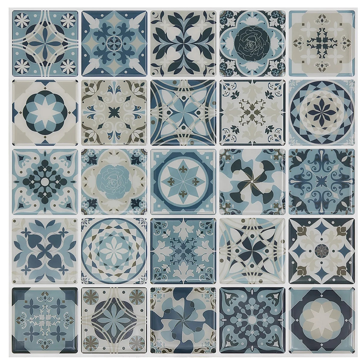 Promotion 3D Self-Adhesive PVC Wall Panel Modern Design Morocco Tile Sticker Waterproof and Fireproof