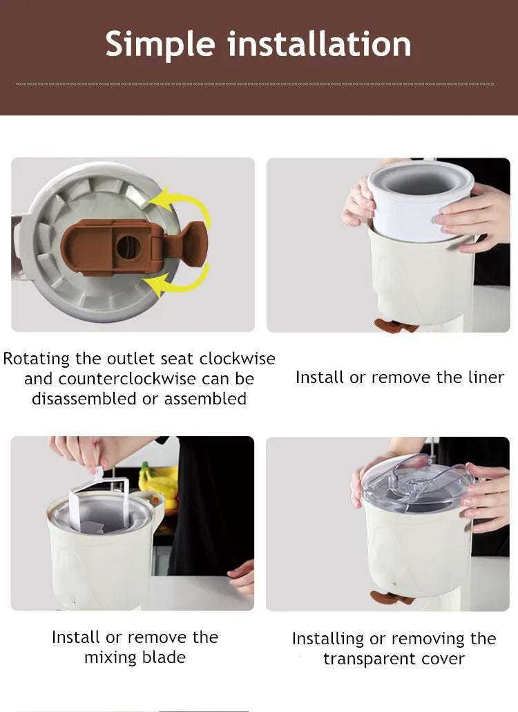 Automatic Bench Top Simple Operation Large Capacity Mini Soft Ice Cream Machine for Home DIY Ice Cream Machine Manual