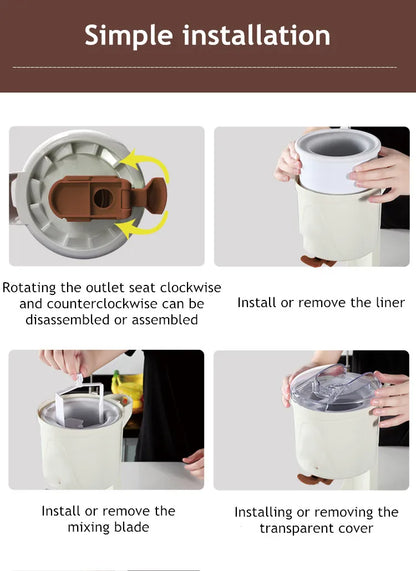 Automatic Bench Top Simple Operation Large Capacity Mini Soft Ice Cream Machine for Home DIY Ice Cream Machine Manual