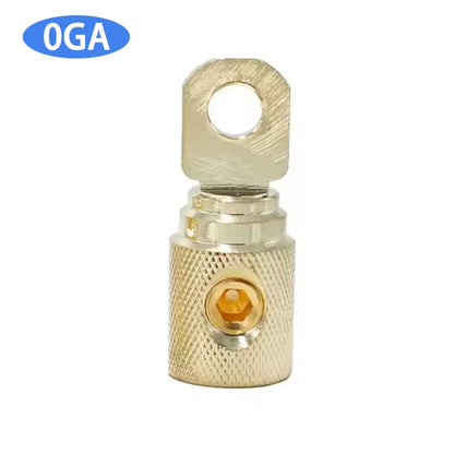 O-Type Gold-Plated Pure Copper Car Audio Crimp Terminal Modified Wire Power Supply Input Reducer Car Audio Amp Terminal Block