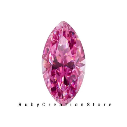 Best Pink Marquise Moissanite Stone VVS1 Clarity, Loose Gemstone for Jewellery for Jewelry Making All Sizes
