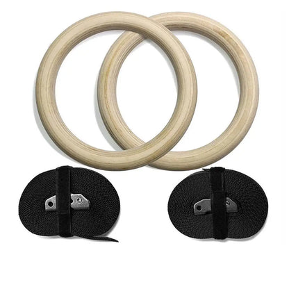 1pair New Wooden 28mm Exercise Fitness Gymnastic Rings Gym Exercise Pull Ups Muscle Ups