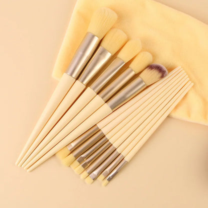 Custom Logo 13pcs Makeup Brushes Set Foundation Powder Eye Shadows Makeup Brush with Cosmetic Storage Bag