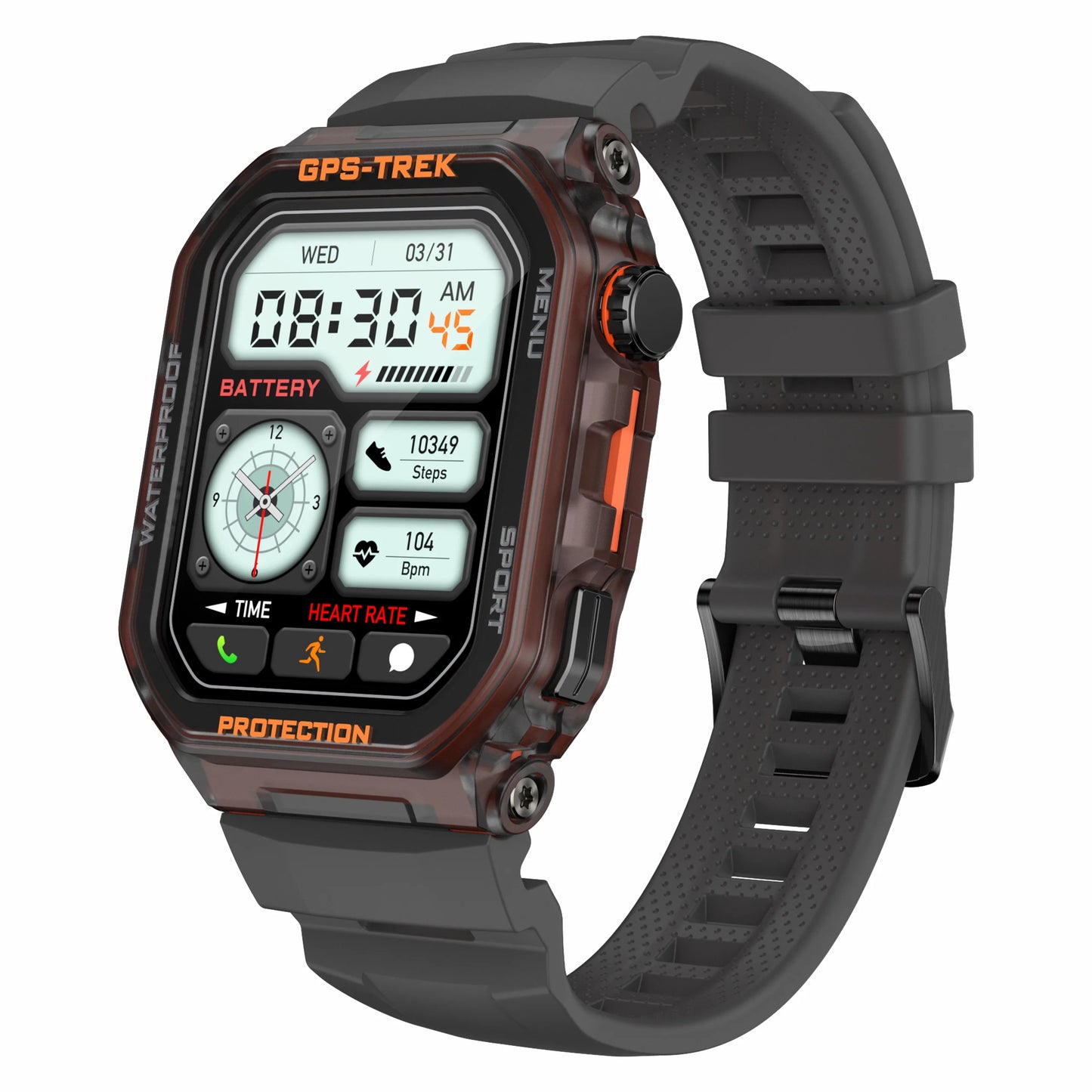 2024 FT61 Smart Watch for Men BT Call Health Monitoring 1.75inch Screen IP68 Waterproof GPS Positioning Sport Smartwatch
