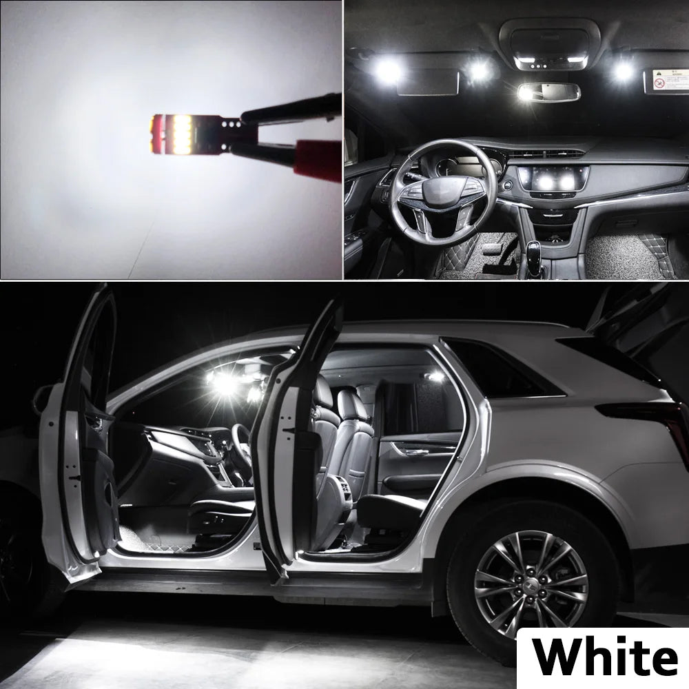 MDNG 9Pcs Canbus Indoor Lamp For MG 5 MG5 2021 2022 Vehicle Bulbs LED Interior Map Dome Trunk Light Kit No Error Car Accessories