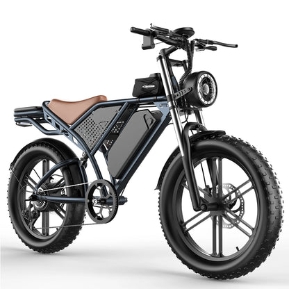 1500W New Lithium Battery Fat Tire 20-inch Electric Snow Bike Fat Bike 48V 20A Beach Off-road Road City Anti-motorcycle Model