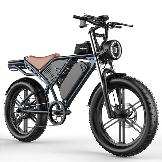 1500W New Lithium Battery Fat Tire 20-inch Electric Snow Bike Fat Bike 48V 20A Beach Off-road Road City Anti-motorcycle Model